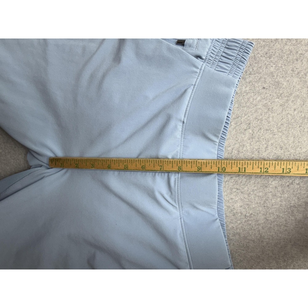 Athleta Jogger Pants Womens 10 Blue Elastic Waist Stretch Ribbed Ankle Pockets - Picture 7 of 11